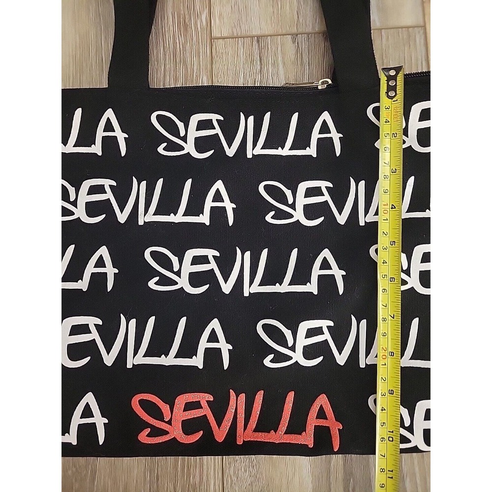 Robin Ruth Sevilla Tote Bag Zipper Closure Black Red Med - Picture 14 of 14